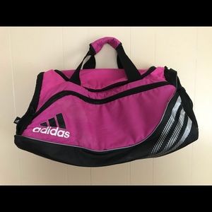 Adidas pink gym duffel bag